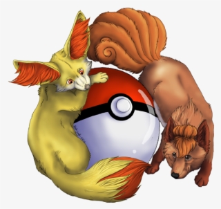 Fennekin And Vulpix Created By Aunumwolf42 A Version - Cartoon #8497877