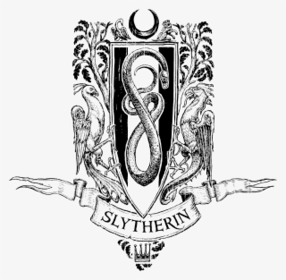 Slytherin Crest Black And White - Harry Potter And The Philosopher's Stone Slytherin #8499674 Slytherin Crest Black And White - Harry Potter And The Philosopher's Stone Slytherin #8499674