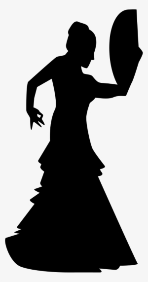 Flamenco Female Dancer Silhouette - Flamenco Svg #850132