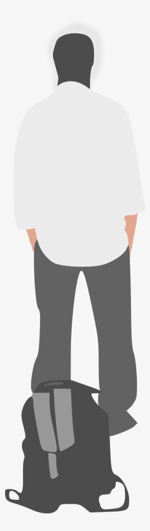 Open - Man With His Back Turned Png #850345