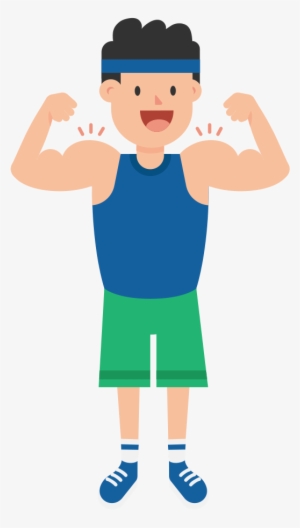 Cartoon man will have muscle video Cartoon man will have muscle video