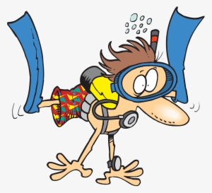 Cartoon Swimmer - Clipart Library - Cartoon Scuba Diver #851009