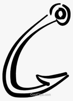 Fishing Hook Royalty Free Vector Clip Art Illustration - Fishing Hook Clipart Transparent #851487