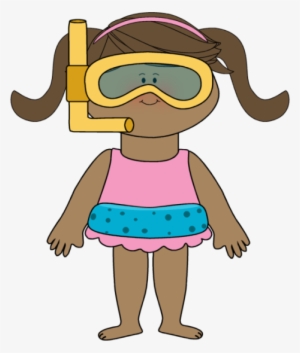 Images Clip Art Swim Goggles Panda Free - Girl In Swimsuit Clip Art #852102