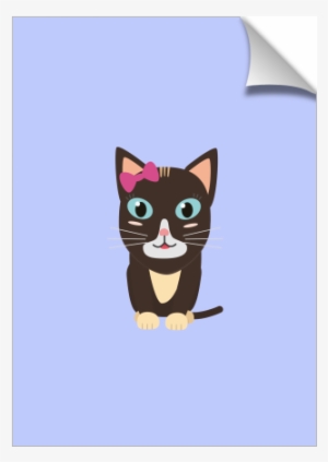 Cute Cat With Bow - Cute Cat With Bow T-shirt #853118