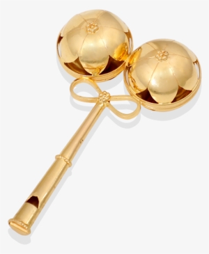 Adorable Golden Rattle - Gold Baby Rattle Png #854387