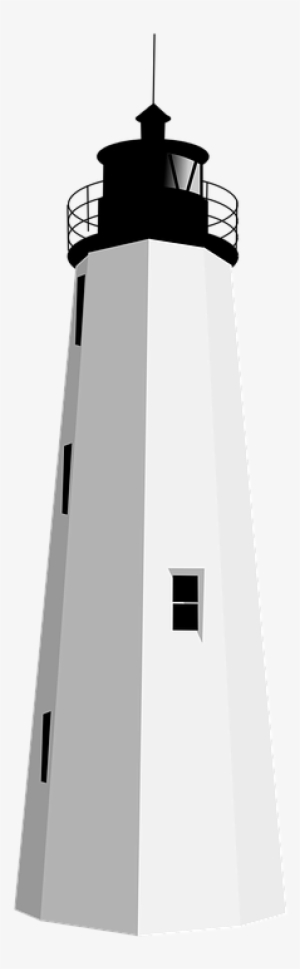 Black And White Vector Clip Art Of A Lighthouse - Lighthouse #855163