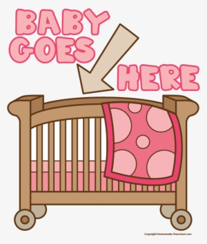 Pink Clipart Baby Crib - Infant Bed #855529