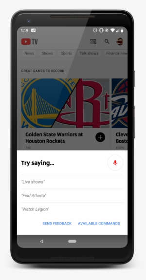 Youtube Tv Voice Commands - Wall Decal: Golden State Warriors Logo, 117x97cm. Wall #855856