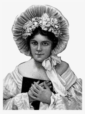 Lady Vintage Old Portrait Face Hat 1503368 - Vintage Face Png #856925