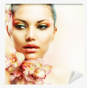 Beautiful Girl With Orchid Flowers #856975