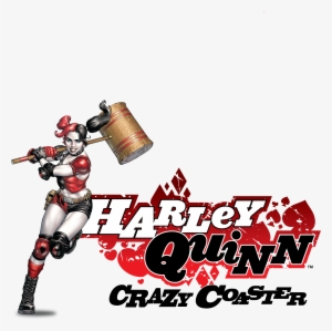 Harley Quinn Crazy 8 Coaster Logo Rgb H - Harley Quinn Crazy Coaster Logo #857639