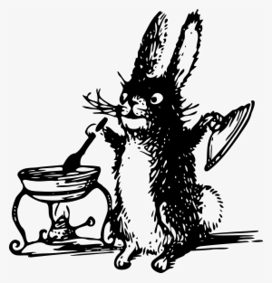 Free Vector Tom A Cooking Rabbit Clip Art - Rabbit Cooking #858255