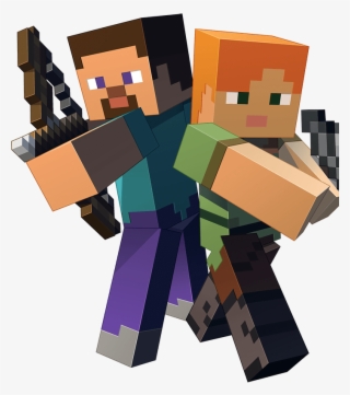 Minecraft Characters Steve And Alex #8502586