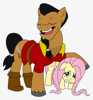 Pony Gaston Belle Fluttershy Horse Cartoon Mammal Fictional - Cartoon #8503637