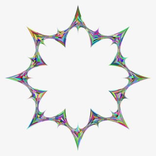 Stylized Checkered Geometric Frame 2 Prismatic - Calligraphy Borders And Frames #8505865