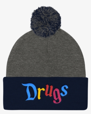 Happiestpompombeanie Mockup Front Dark Heather Grey - Knit Cap #8505934