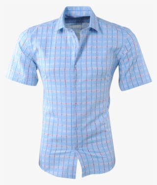 Men Short Sleeve Shirt - Plaid #8506357