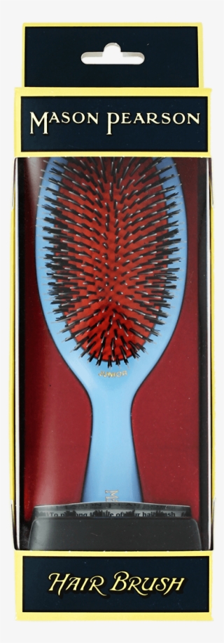 Mason Pearson Junior Bristle & Nylon Bn2 Blue Hairbrush - Flyswatter #8508004
