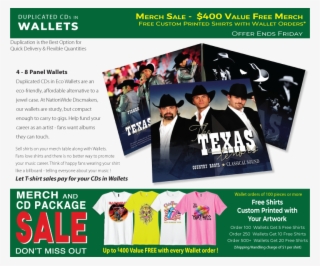 Merch Sale Duplicated Cds In Wallets - Compact Disc #8509801