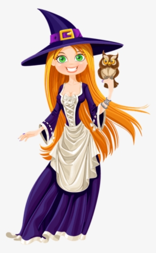 Download Halloween Witch With Owl Png Images Background - Transparent Background Witch Clipart #8511052