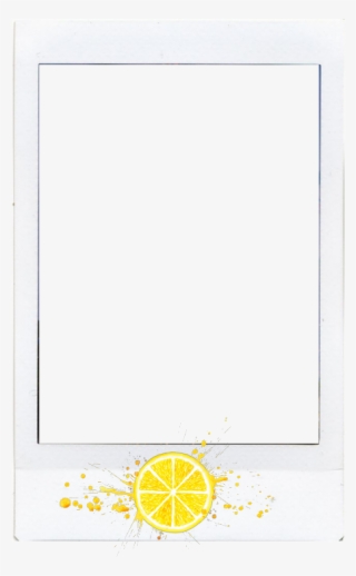 Photo Frame Border Lemon Polaroid Polaroidframe Fruit - Symmetry #8511513