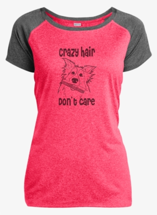 "crazy Hair Don't Care" Ladies' Baseball T-shirt - Shirt #8515395