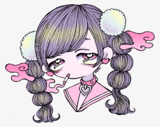 Snapchat Filters Clipart Aesthetic - Girl With Snapchat Filter Aesthetic #8515571