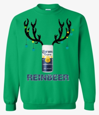Corona Reinbeer Funny Beer Reindeer Christmas Sweatshirt - Deadpool Sweatshirt Merry Chimichanga #8516458