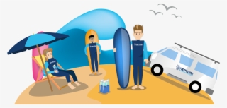 With The Best Surf School In Kuta - Illustration #8518696