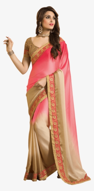 Women Silk Designer Saree - Women In Saree Image Png #8520410