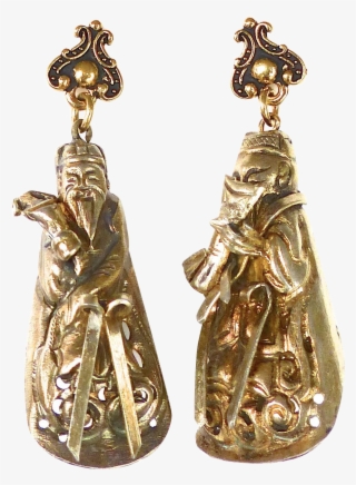 Antique Chinese Gold Vermeil Drop Earrings Found At - Earrings #8520621
