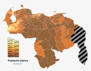White Population In Venezuela - Countries Of The World Shapes #8521333