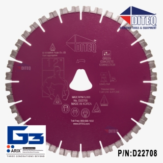 Gc-61 Brute Notched Arix Purple Liberty Bell Blades - Diamond Blade #8521904