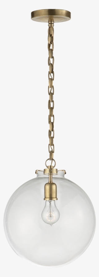 Katie Globe Pendant In Hand-rubbed Antique Brass With - Visual Comfort & Co. Katie Pendant Glass #8529983