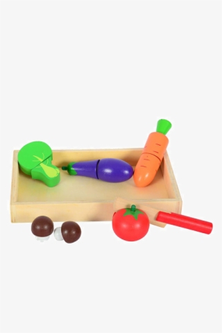 Wooden Vegetable Basket Pull Toy - Baby Toys #8530860