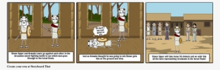 Gladiator Battle - Cartoon #8536021