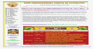 Sree Venkateswara Temple Of Cleveland - Web Page #8537661