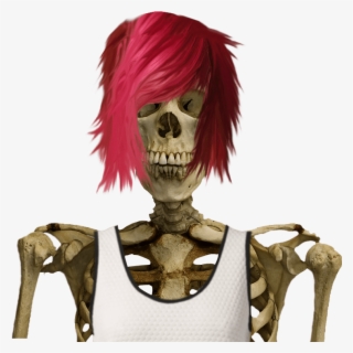 Red Haired Skeleton Transparent Image - Skeleton With Red Hair #8539069