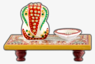 Tg-ganpati Chowki With Diya - Table #8539993 Tg-ganpati Chowki With Diya - Table #8539993