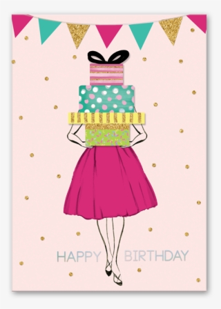 Present For Bday Girl Greeting Card - Illustration #8540299