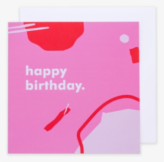 Happy Birthday Greeting Card Pink And Red Playful - Paper #8540593