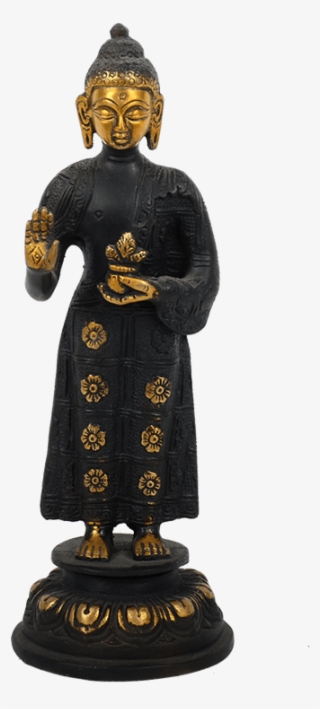 Black & Golden Buddha Decorative Statue - Statue #8540627