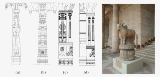 Image Of Lotus Columm Bull And Design Of Pillar - House #8541106