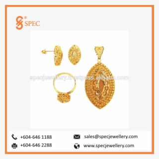Gold Jewellery Set Necklaces Women Accessories - Earrings #8541351