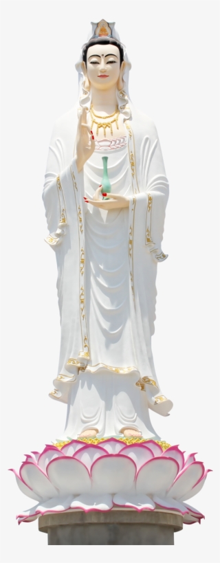 Guanyin, Lotus, Temple, Sculptures, Buddha, Lotus Flower, - Guan Yin Png #8541425