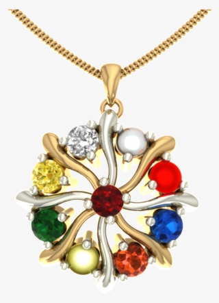 Gemstone Jewellery Online - Navaratna Pendant Designs #8541710