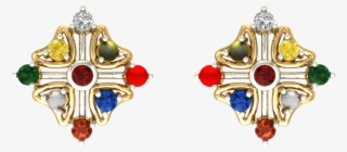 Navratna Earrings Online - Navaratna Earring Designs #8542134