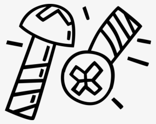 Vector Illustration Of Screw Threaded Fastener Used #8543066