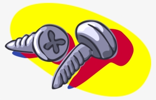 Vector Illustration Of Screw Threaded Fastener Used - Illustration #8543392